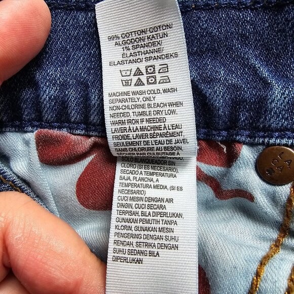 Lucky Brand Roll-Up Jean Shorts Women 6 Blue Denim Casual Cuffed Summer Jorts - Picture 8 of 15